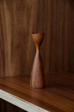 Load image into Gallery viewer, Mini Sculpted Teak Candle Holder
