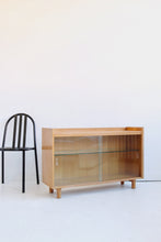 Load image into Gallery viewer, Small Mid Century Glass Bookcase

