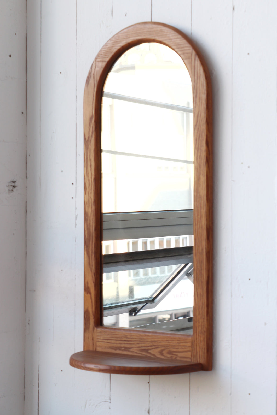 Arched Oak Mirror