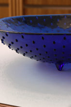 Load image into Gallery viewer, Cobalt Hobnail Glass Bowl
