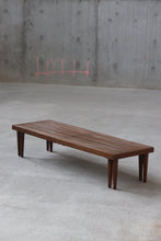 Load image into Gallery viewer, Mid Century Expandable Slatted Bench
