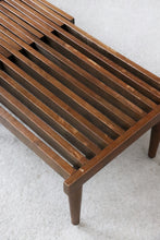 Load image into Gallery viewer, Mid Century Expandable Slatted Bench
