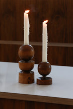 Load image into Gallery viewer, Solid Sculpted Wood Candleholders
