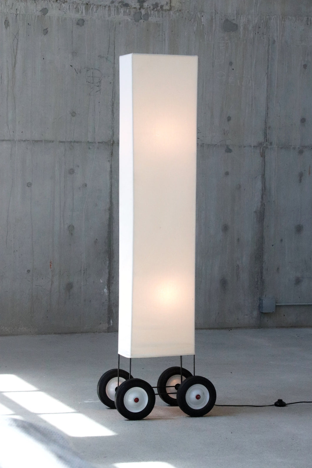 1990's Canvas Lamp On Wheels