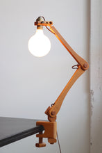 Load image into Gallery viewer, Articulating Wood Clamp Task Lamp
