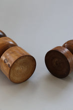 Load image into Gallery viewer, Solid Sculpted Wood Candleholders

