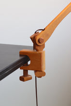 Load image into Gallery viewer, Articulating Wood Clamp Task Lamp
