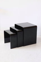 Load image into Gallery viewer, Black Bent Plastic Nesting Tables
