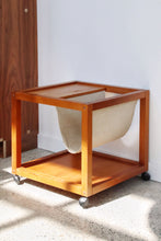 Load image into Gallery viewer, Teak Magazine Sling Side Table
