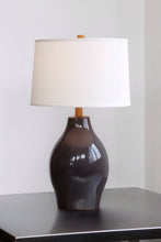 Load image into Gallery viewer, Pear Martz Ceramic &amp; Walnut Lamp By Marshall Studios
