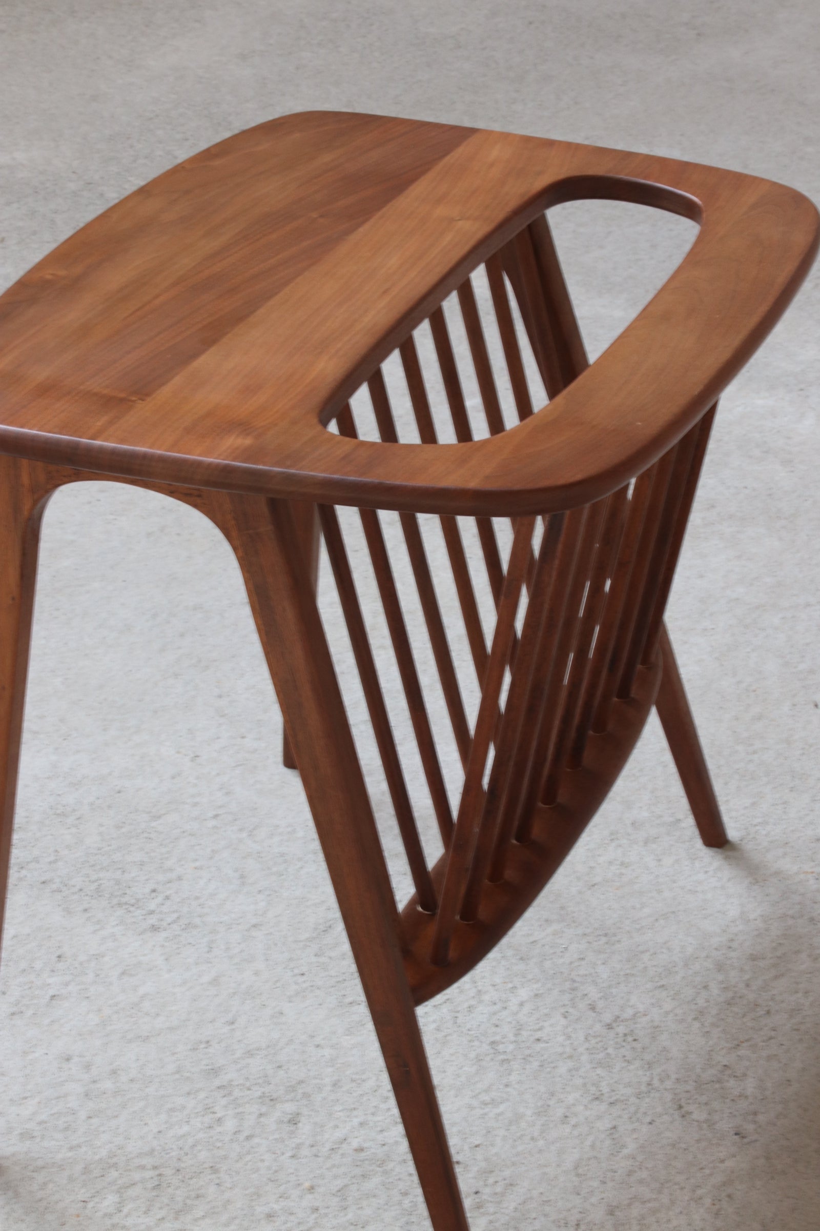Walnut Magazine Rack Side Table By Arthur Umanoff – In The Comfort Of