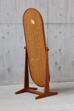 Load image into Gallery viewer, Danish Modern Teak Standing Mirror By Pedersen &amp; Hansen
