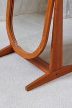 Load image into Gallery viewer, Danish Modern Teak Standing Mirror By Pedersen &amp; Hansen
