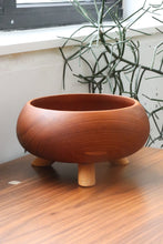 Load image into Gallery viewer, Handmade Footed Wood Bowl
