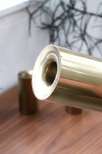 Load image into Gallery viewer, Brass Cylinder Candlestick Holder Set
