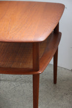 Load image into Gallery viewer, Teak + Rattan Side Table By France &amp; Son
