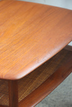 Load image into Gallery viewer, Teak + Rattan Side Table By France &amp; Son

