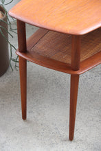 Load image into Gallery viewer, Teak + Rattan Side Table By France &amp; Son
