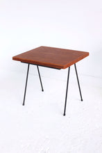 Load image into Gallery viewer, Mid Century Iron &amp; Teak Side Table
