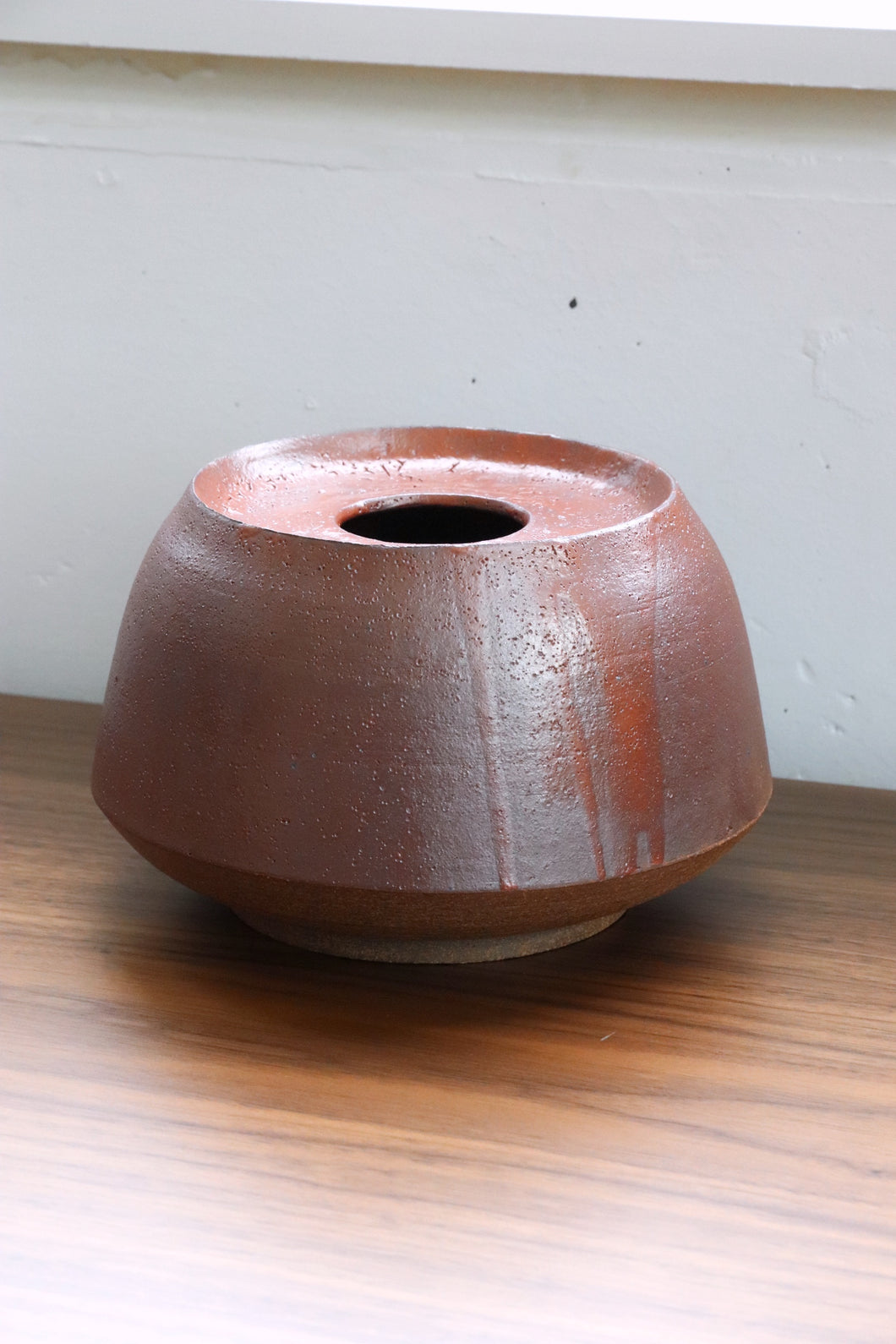 Studio Pottery Squatted Vessel