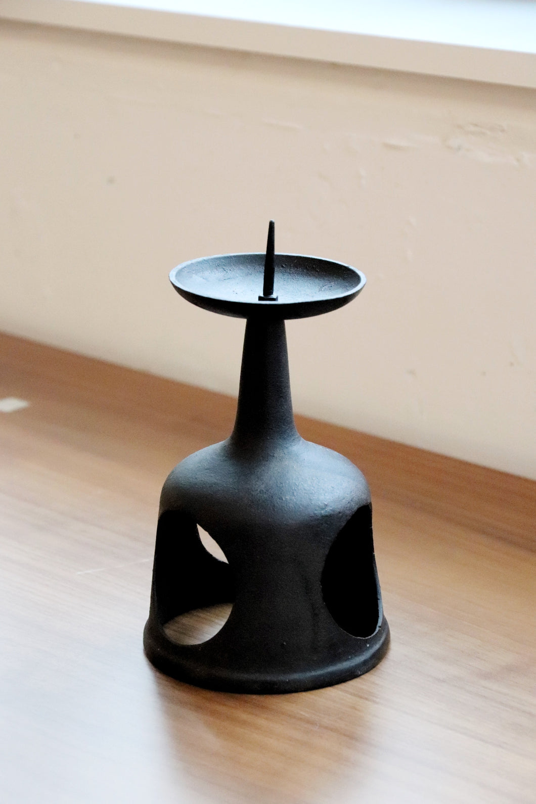 Mid Century Cast Iron Candle Holder
