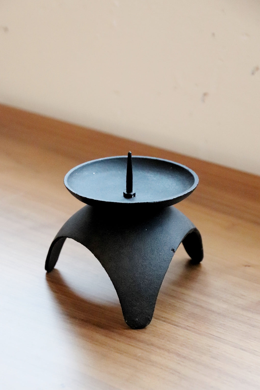 Mid Century Iron Candle Holder