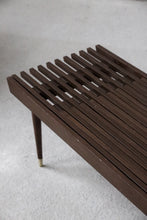 Load image into Gallery viewer, Mid Century Extendable Slatted Bench
