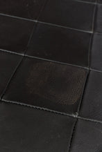 Load image into Gallery viewer, Danish Black Patchwork Leather Ottoman
