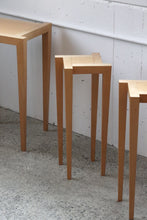Load image into Gallery viewer, Blonde Wood Side Table Set
