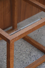 Load image into Gallery viewer, Square Oak &amp; Glass Side Tables
