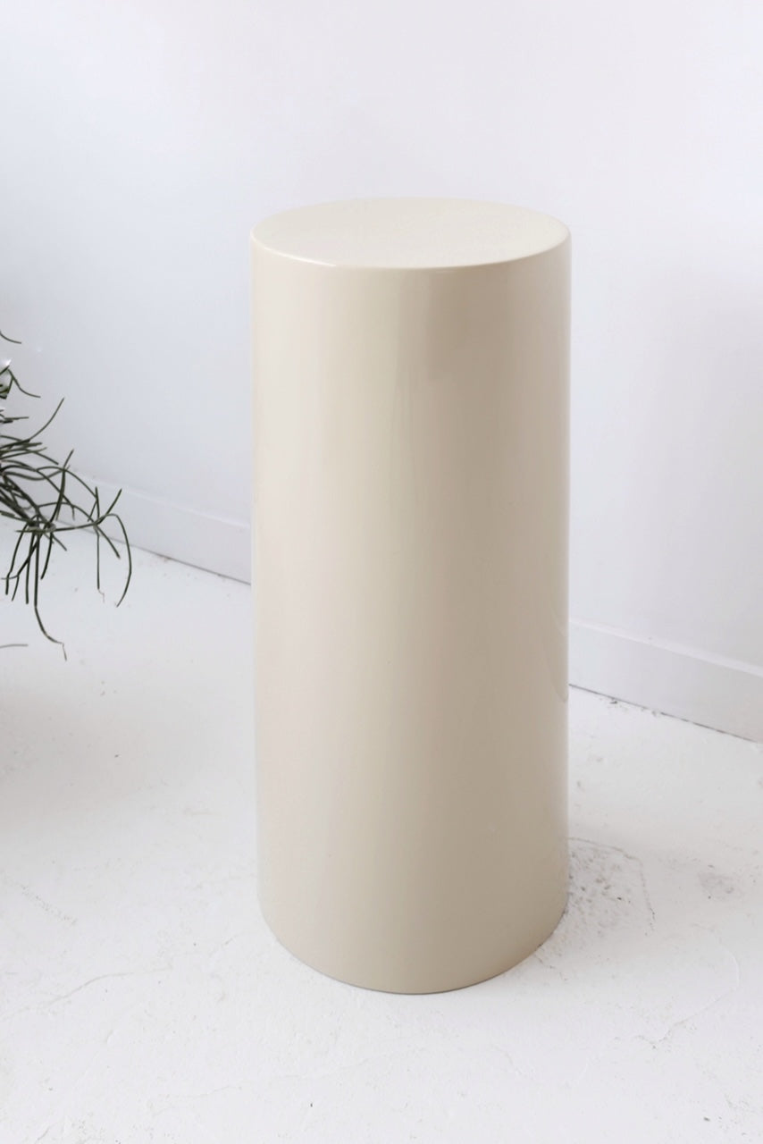 Cream Fiberglass Cylinder Pedestal
