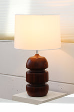 Load image into Gallery viewer, Sculptural Mid Century Teak Lamp
