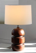 Load image into Gallery viewer, Sculptural Mid Century Teak Lamp
