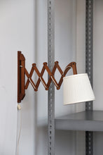 Load image into Gallery viewer, Mid Century Wood Scissor Sconce
