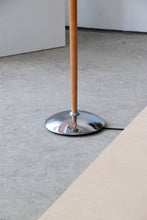 Load image into Gallery viewer, Chrome &amp; Beech Torchiere Lamp
