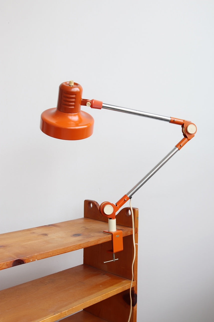 Orange Clamp Task Lamp