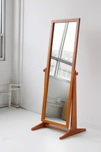 Load image into Gallery viewer, Danish Modern Teak Standing Mirror By Pedersen &amp; Hansen
