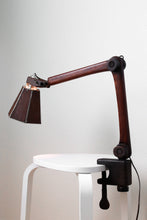 Load image into Gallery viewer, Articulating Rosewood Clamp Task Lamp

