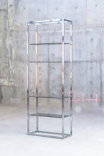 Load image into Gallery viewer, Chrome &amp; Smoked Glass Etagere
