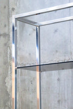 Load image into Gallery viewer, Chrome &amp; Smoked Glass Etagere
