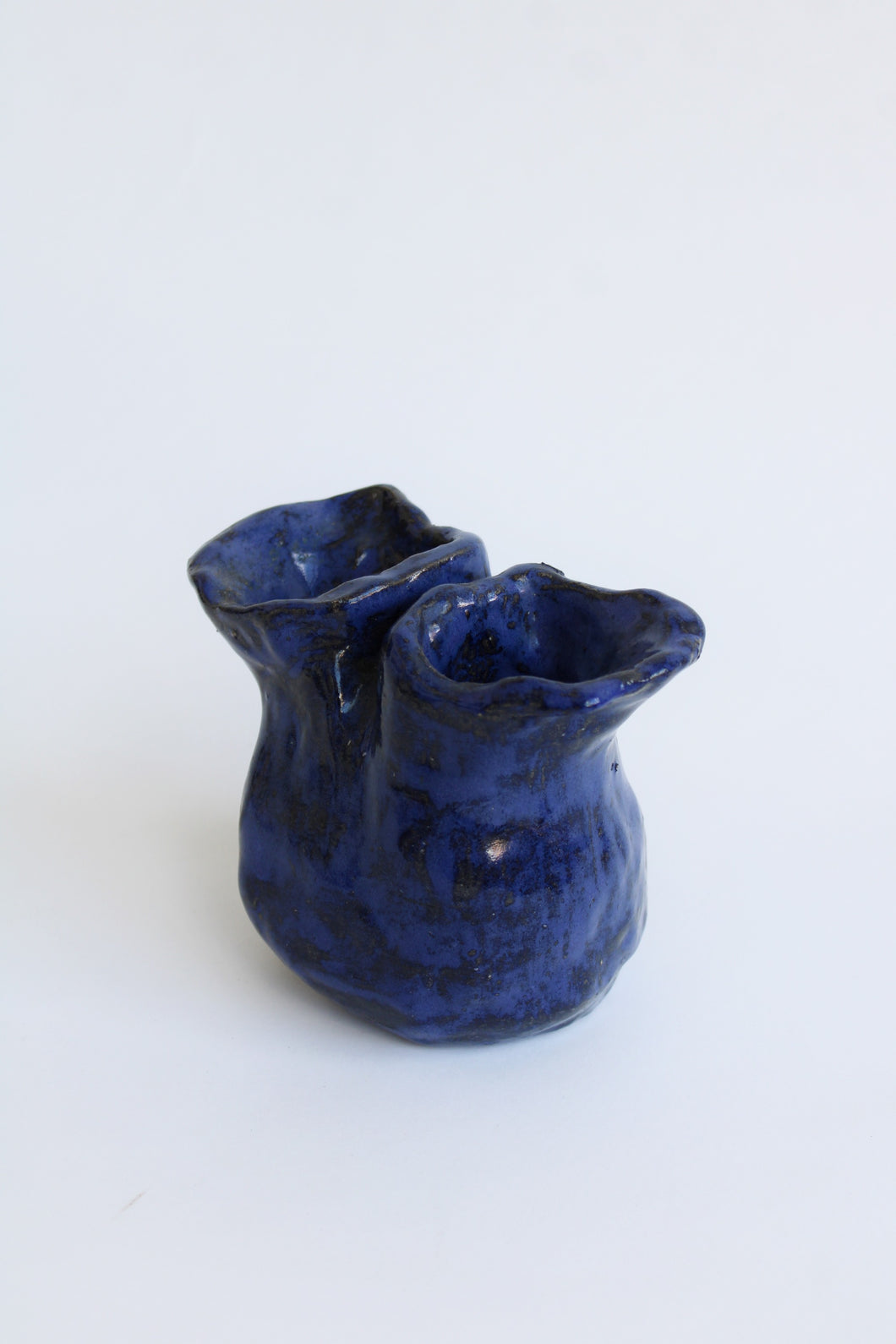 Abstract Blue Studio Pottery Vase