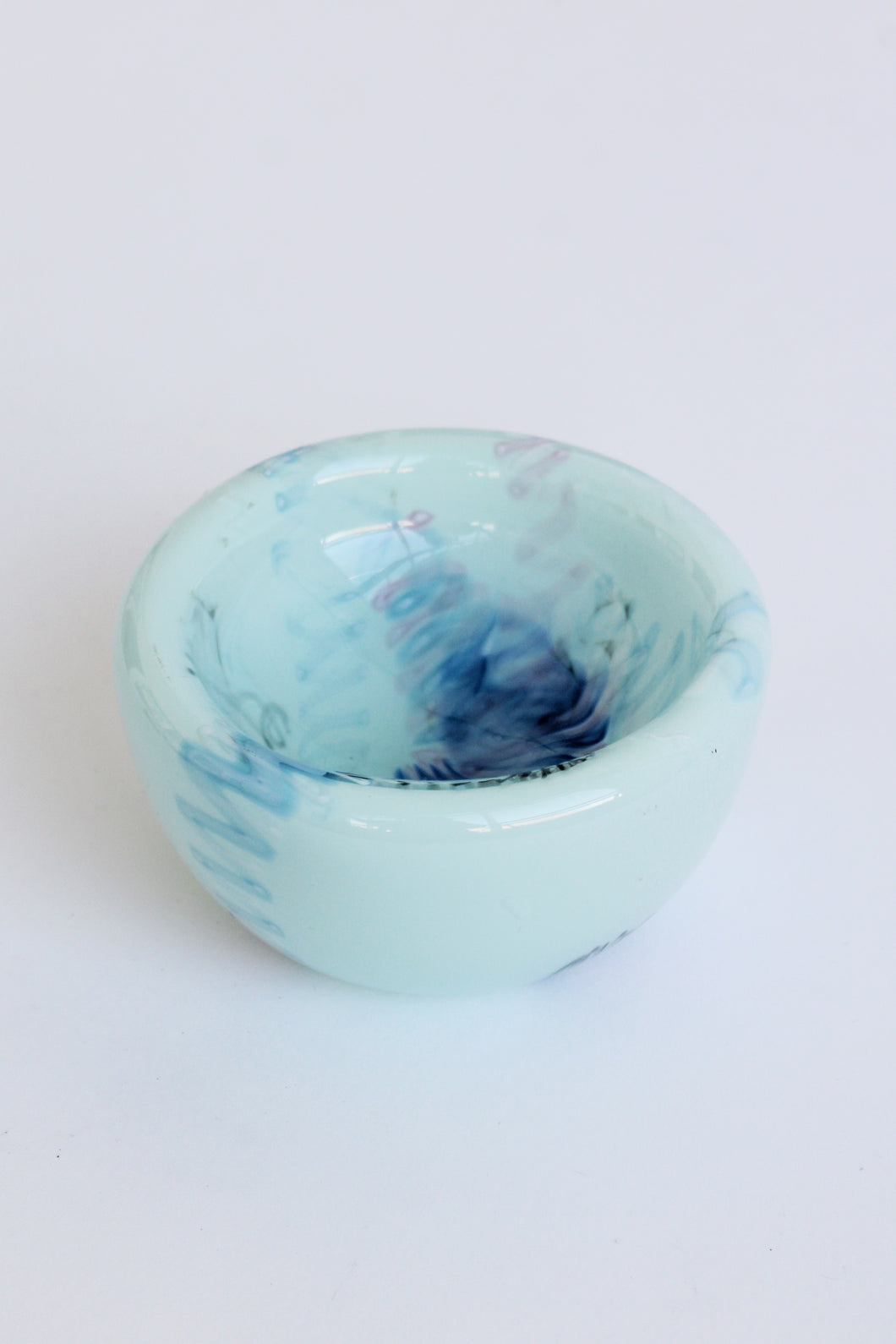 Abstract Glass Bubble Bowl