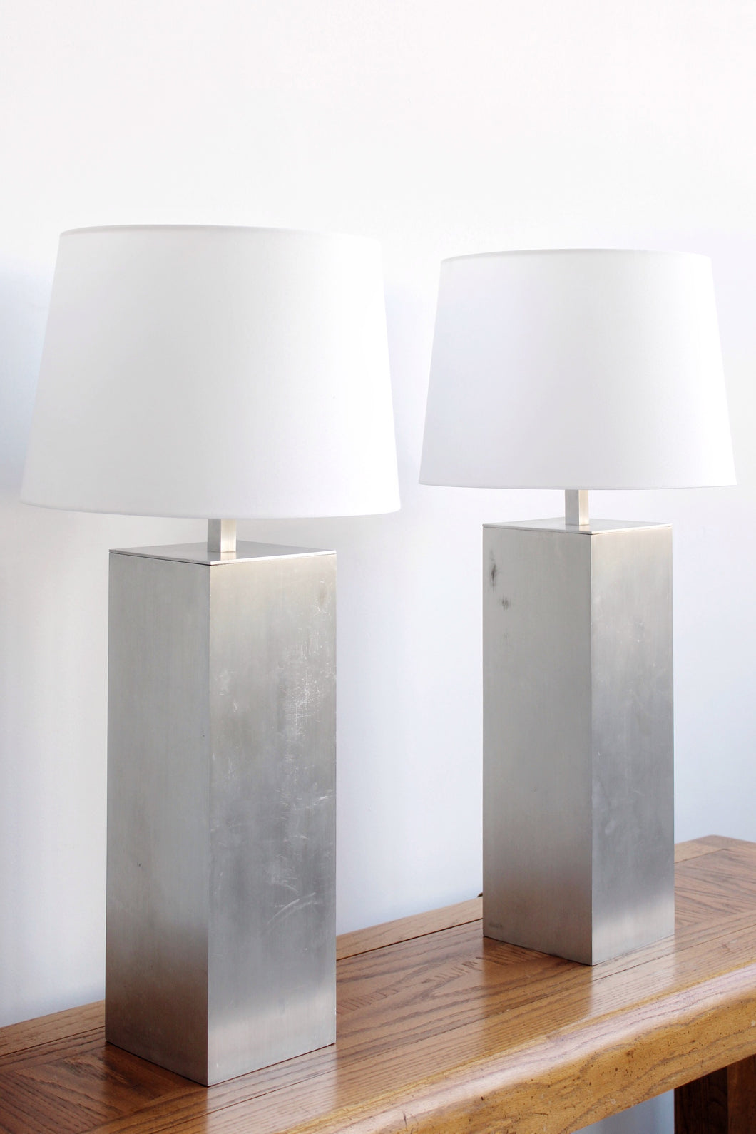 Pair Of Aluminum Lamps