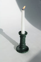 Load image into Gallery viewer, Green Marble Candlestick Holder
