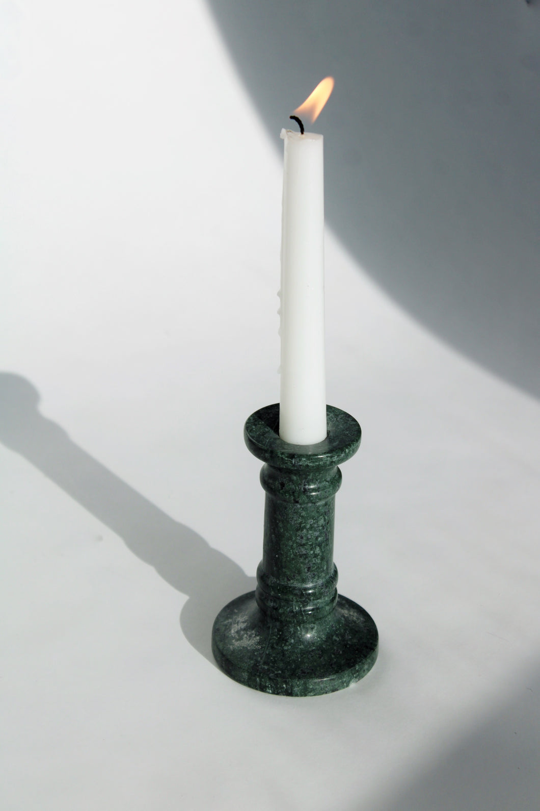Green Marble Candlestick Holder
