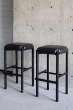 Load image into Gallery viewer, Pair Of Black Tubular Stools
