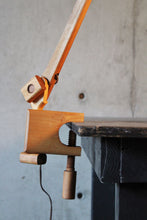 Load image into Gallery viewer, Articulating Wood Clamp Task Lamp
