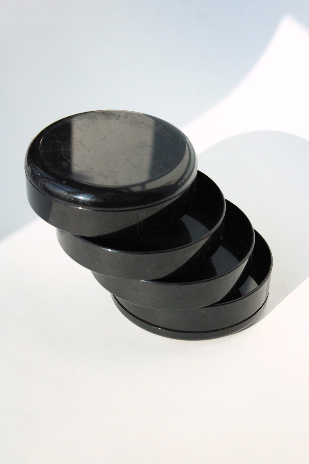 Black Plastic Swivel Canister By Interdesign